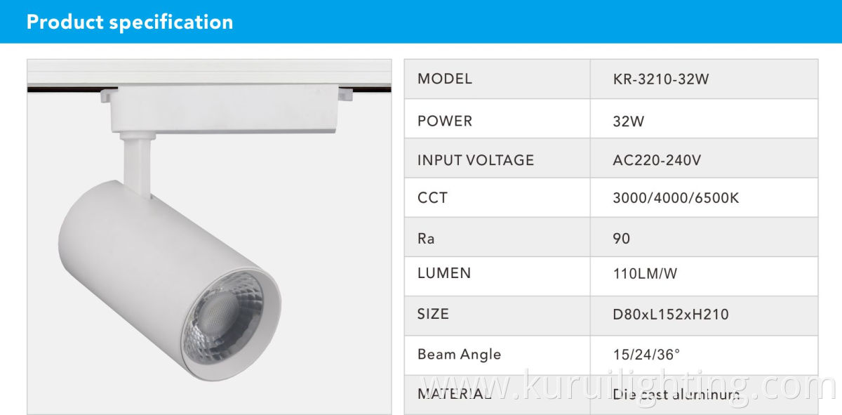 32W Led Supermarket Track Light